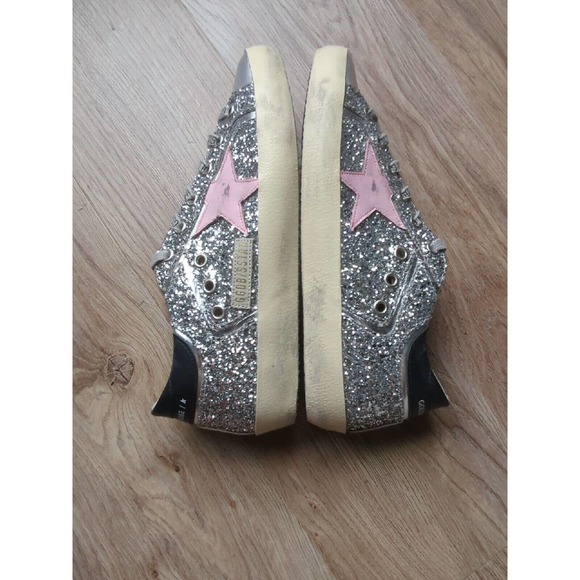 Golden Goose Super Star Silver Glitter Sneakers Womens EU 38 - Picture 8 of 16